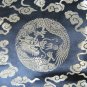 Vintage Dynasty Black and Gold Dragon and Cloud Kimono Robe