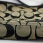 Authentic Coach Black Patent Leather Stripe Monogram Tote Bag