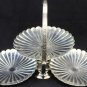 Vintage Silver Plated 3 Tier Folding Clamshell Candy Dish Serving Tray