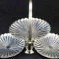 Vintage Silver Plated 3 Tier Folding Clamshell Candy Dish Serving Tray