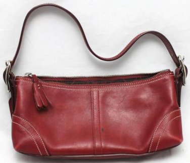 Coach Burgundy # H05S-8A64 Clutch/Handbag/Purse