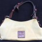 Dooney and Bourke Pebbled Leather Hobo Handbag in Cream Yellow