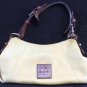 Dooney and Bourke Pebbled Leather Hobo Handbag in Cream Yellow