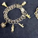 4 Beautiful Antique Gold Filled Charm Bracelts