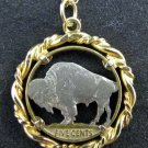 Buffalo Nickel  Gold Plated 18" (cut out) Coin Necklace