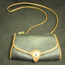 Vintage Dooney & Burke All Weather Black Leather Crossbody Shoulder Handbag