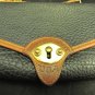 Vintage Dooney & Burke All Weather Black Leather Crossbody Shoulder Handbag