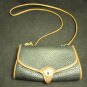 Vintage Dooney & Burke All Weather Black Leather Crossbody Shoulder Handbag