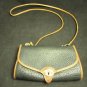 Vintage Dooney & Burke All Weather Black Leather Crossbody Shoulder Handbag