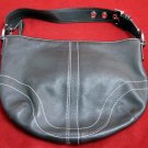 COACH Dark Brown Leather Soho Hobo Top Zip #F10908 Handbag w/ Silver Hardware