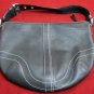 COACH Dark Brown Leather Soho Hobo Top Zip #F10908 Handbag w/ Silver Hardware