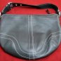 COACH Dark Brown Leather Soho Hobo Top Zip #F10908 Handbag w/ Silver Hardware