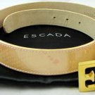 Escada Belt Patent Leather Peach Gold Signature Buckle