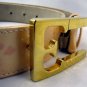 Escada Belt Patent Leather Peach Gold Signature Buckle