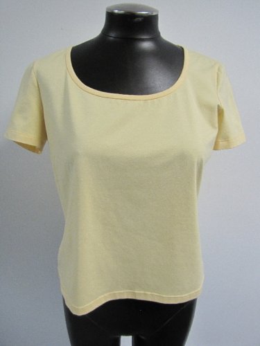 St. John Sport by Marie Gray Yellow Cotton T-Shirt Women's Size M