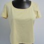 St. John Sport by Marie Gray Yellow Cotton T-Shirt Women's Size M