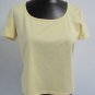 St. John Sport by Marie Gray Yellow Cotton T-Shirt Women's Size M