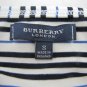 Burberry One-shoulder Tank Top White w/ Black and Blue Diagonal Stripes Size S