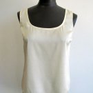 St. John Ivory Silk Top Camisole Sleeveless Slip Over Tank