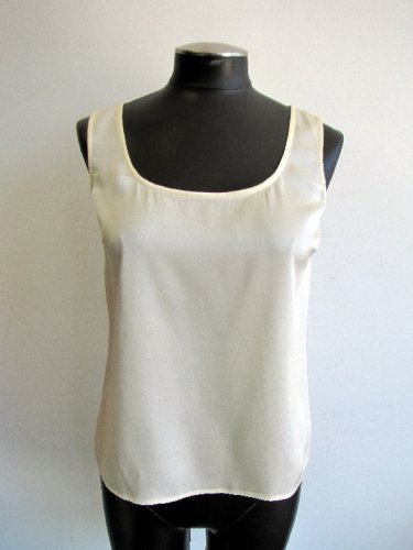 St. John Ivory Silk Top Camisole Sleeveless Slip Over Tank