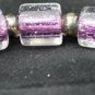 Handmade Purple Glass Bead Bracelet Sterling Silver Clasp