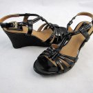 Women's Clarks Bendables Fiddle Scroll Patent Leather Wedge Sandal