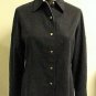 St. John Sport Navy Linen Button Down Long Sleeve Blouse - Size S