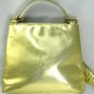 Paloma Picasso Gold Metallic Leather Signature Bag