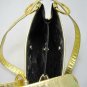 Paloma Picasso Gold Metallic Leather Signature Bag