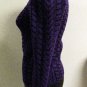 St. John Collection Purple and Black Long-Sleeve Sweater w/ Mock T-neck - Size P
