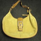 Authentic COACH Tan Suede Shoulder Bag with Tan Leather Accents, No. D04Q-7559