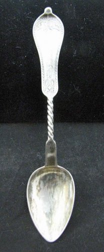 Antique Coin Silver Whiting G.H. HULL Spoon Engraved Jeannie