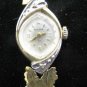 Bulova Art Deco Wristwatch 2 Diamond w/ Torquise & Coral Stone in Silver 10k RGP