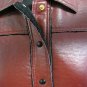 St. John Faux Leather Burgundy Bomber Jacket w/ Fleece Lining S