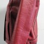 St. John Faux Leather Burgundy Bomber Jacket w/ Fleece Lining S