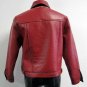 St. John Faux Leather Burgundy Bomber Jacket w/ Fleece Lining S