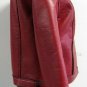 St. John Faux Leather Burgundy Bomber Jacket w/ Fleece Lining S