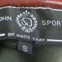 St. John Faux Leather Burgundy Bomber Jacket w/ Fleece Lining S