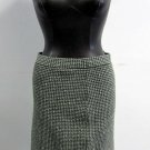 St. John Forrest & Light Green Hounds Tooth Check Santana Knit Skirt Size 6