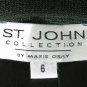 St. John Forrest & Light Green Hounds Tooth Check Santana Knit Skirt Size 6