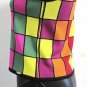 St. John VTG Style Santana Knit Multi Color Blocks Sleevless Top Size P