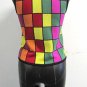 St. John VTG Style Santana Knit Multi Color Blocks Sleevless Top Size P