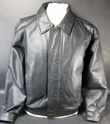Canyon Outback Leather Goods Black Leather Motorcycle Jacket Medium 38-40