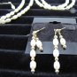 Fresh Water Pearl Necklace Set, Bracelet and Earrings