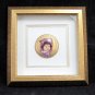 Laurel Treasures Painted Japanese Style Saucer of Girl Framed