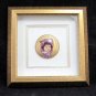 Laurel Treasures Painted Japanese Style Saucer of Girl Framed