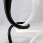Handblown Glass Intertwined Candlesticks - Black and White