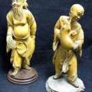 Pair of Vintage Japanese Wood Sculptures