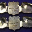 Two (2) Sterling Craft by Coro Pilots Wing Pins WWII Patriotic Sweetheart Wings