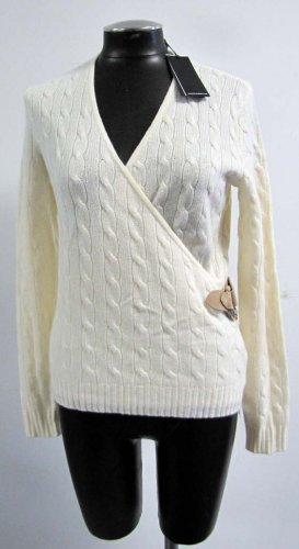 Ralph Lauren Black Label Cable-wrap Cashmere Side Buckle Sweater